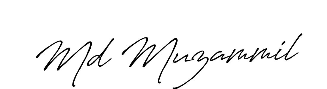 How to make Md Muzammil signature? Antro_Vectra_Bolder is a professional autograph style. Create handwritten signature for Md Muzammil name. Md Muzammil signature style 7 images and pictures png