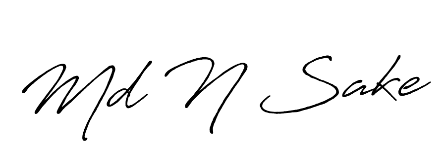 Use a signature maker to create a handwritten signature online. With this signature software, you can design (Antro_Vectra_Bolder) your own signature for name Md N Sake. Md N Sake signature style 7 images and pictures png