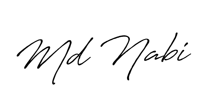 Also You can easily find your signature by using the search form. We will create Md Nabi name handwritten signature images for you free of cost using Antro_Vectra_Bolder sign style. Md Nabi signature style 7 images and pictures png