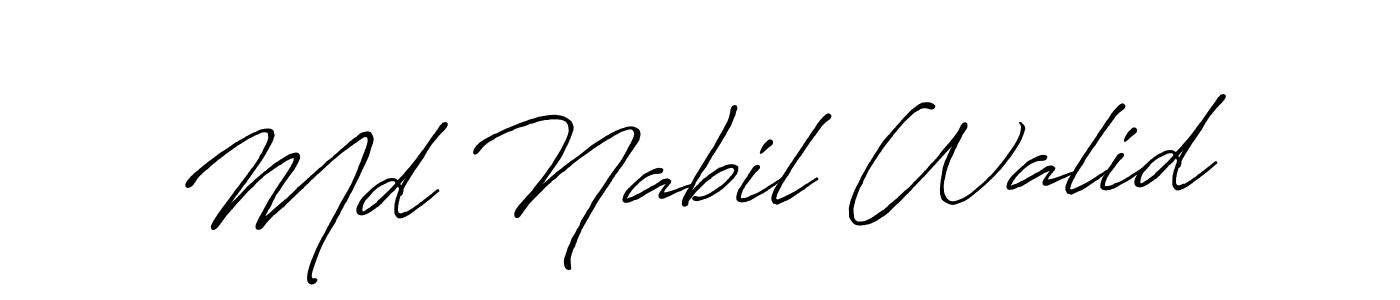 Similarly Antro_Vectra_Bolder is the best handwritten signature design. Signature creator online .You can use it as an online autograph creator for name Md Nabil Walid. Md Nabil Walid signature style 7 images and pictures png