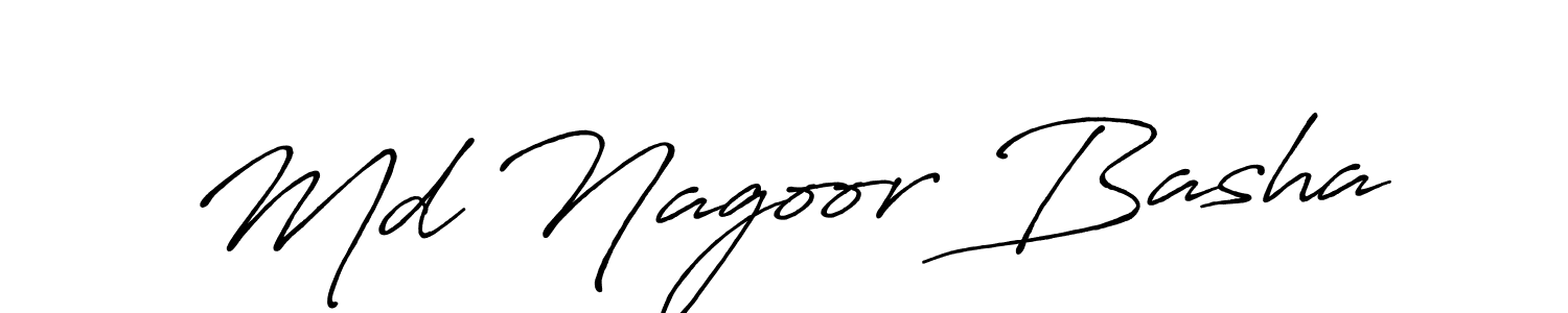 Create a beautiful signature design for name Md Nagoor Basha. With this signature (Antro_Vectra_Bolder) fonts, you can make a handwritten signature for free. Md Nagoor Basha signature style 7 images and pictures png