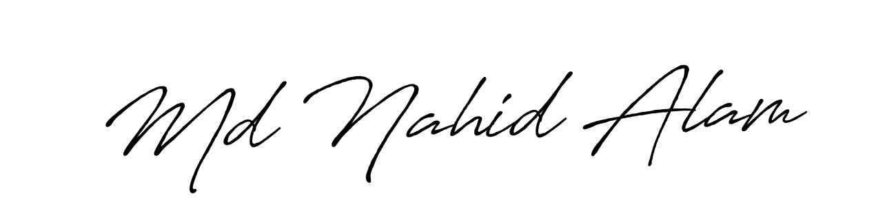 How to make Md Nahid Alam signature? Antro_Vectra_Bolder is a professional autograph style. Create handwritten signature for Md Nahid Alam name. Md Nahid Alam signature style 7 images and pictures png