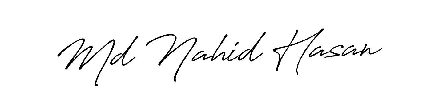 Md Nahid Hasan stylish signature style. Best Handwritten Sign (Antro_Vectra_Bolder) for my name. Handwritten Signature Collection Ideas for my name Md Nahid Hasan. Md Nahid Hasan signature style 7 images and pictures png