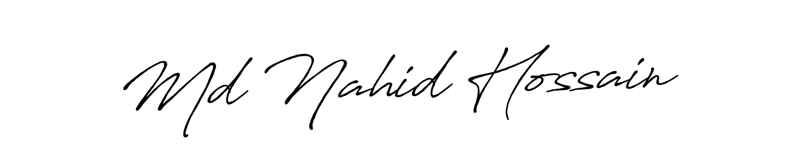 Design your own signature with our free online signature maker. With this signature software, you can create a handwritten (Antro_Vectra_Bolder) signature for name Md Nahid Hossain. Md Nahid Hossain signature style 7 images and pictures png