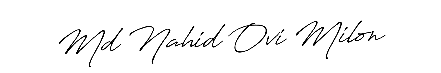 How to make Md Nahid Ovi Milon signature? Antro_Vectra_Bolder is a professional autograph style. Create handwritten signature for Md Nahid Ovi Milon name. Md Nahid Ovi Milon signature style 7 images and pictures png