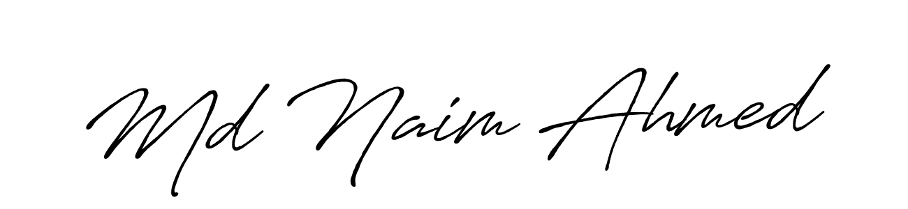 Design your own signature with our free online signature maker. With this signature software, you can create a handwritten (Antro_Vectra_Bolder) signature for name Md Naim Ahmed. Md Naim Ahmed signature style 7 images and pictures png