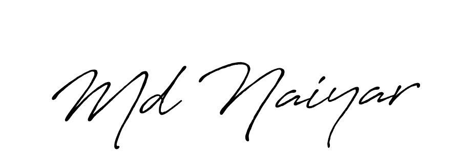 Design your own signature with our free online signature maker. With this signature software, you can create a handwritten (Antro_Vectra_Bolder) signature for name Md Naiyar. Md Naiyar signature style 7 images and pictures png