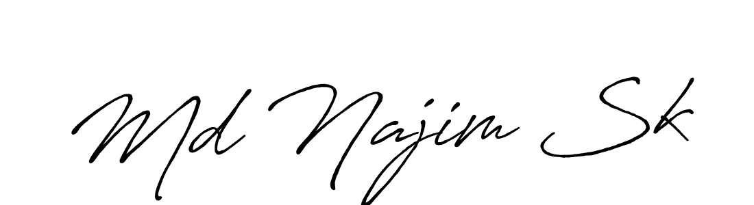 Md Najim Sk stylish signature style. Best Handwritten Sign (Antro_Vectra_Bolder) for my name. Handwritten Signature Collection Ideas for my name Md Najim Sk. Md Najim Sk signature style 7 images and pictures png