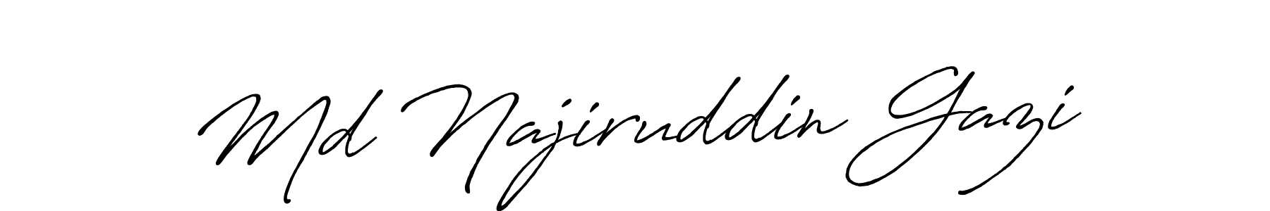 Make a beautiful signature design for name Md Najiruddin Gazi. With this signature (Antro_Vectra_Bolder) style, you can create a handwritten signature for free. Md Najiruddin Gazi signature style 7 images and pictures png
