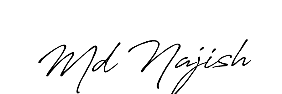 Create a beautiful signature design for name Md Najish. With this signature (Antro_Vectra_Bolder) fonts, you can make a handwritten signature for free. Md Najish signature style 7 images and pictures png