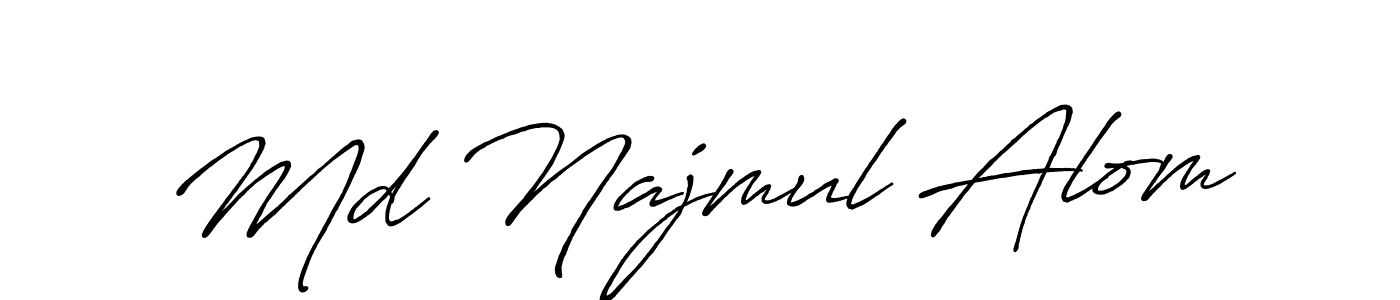 You should practise on your own different ways (Antro_Vectra_Bolder) to write your name (Md Najmul Alom) in signature. don't let someone else do it for you. Md Najmul Alom signature style 7 images and pictures png