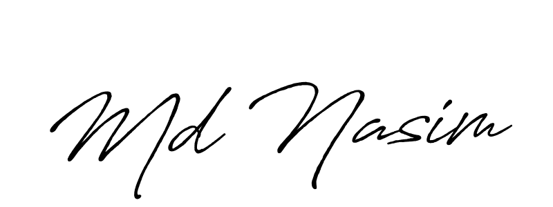 Design your own signature with our free online signature maker. With this signature software, you can create a handwritten (Antro_Vectra_Bolder) signature for name Md Nasim. Md Nasim signature style 7 images and pictures png