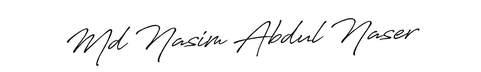 How to make Md Nasim Abdul Naser name signature. Use Antro_Vectra_Bolder style for creating short signs online. This is the latest handwritten sign. Md Nasim Abdul Naser signature style 7 images and pictures png