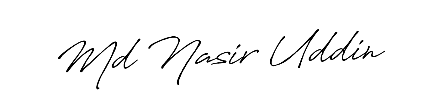 Also we have Md Nasir Uddin name is the best signature style. Create professional handwritten signature collection using Antro_Vectra_Bolder autograph style. Md Nasir Uddin signature style 7 images and pictures png