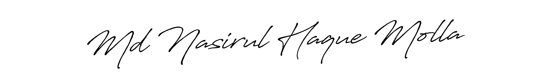 How to make Md Nasirul Haque Molla name signature. Use Antro_Vectra_Bolder style for creating short signs online. This is the latest handwritten sign. Md Nasirul Haque Molla signature style 7 images and pictures png