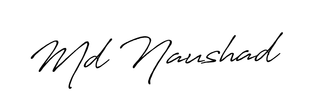 Make a beautiful signature design for name Md Naushad. With this signature (Antro_Vectra_Bolder) style, you can create a handwritten signature for free. Md Naushad signature style 7 images and pictures png