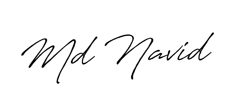 Also we have Md Navid name is the best signature style. Create professional handwritten signature collection using Antro_Vectra_Bolder autograph style. Md Navid signature style 7 images and pictures png