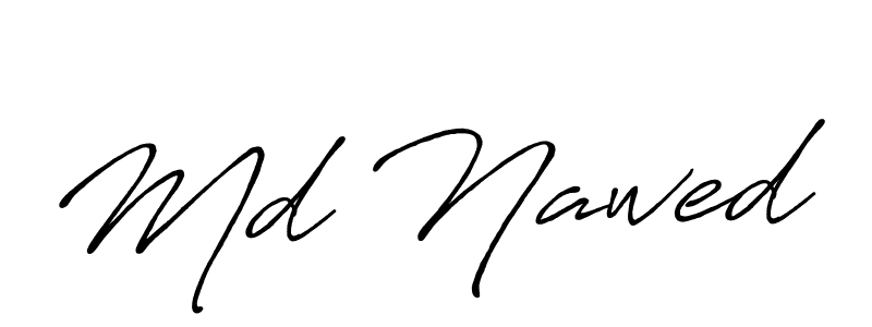 How to make Md Nawed name signature. Use Antro_Vectra_Bolder style for creating short signs online. This is the latest handwritten sign. Md Nawed signature style 7 images and pictures png