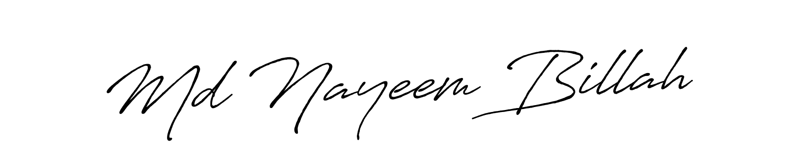 Also we have Md Nayeem Billah name is the best signature style. Create professional handwritten signature collection using Antro_Vectra_Bolder autograph style. Md Nayeem Billah signature style 7 images and pictures png