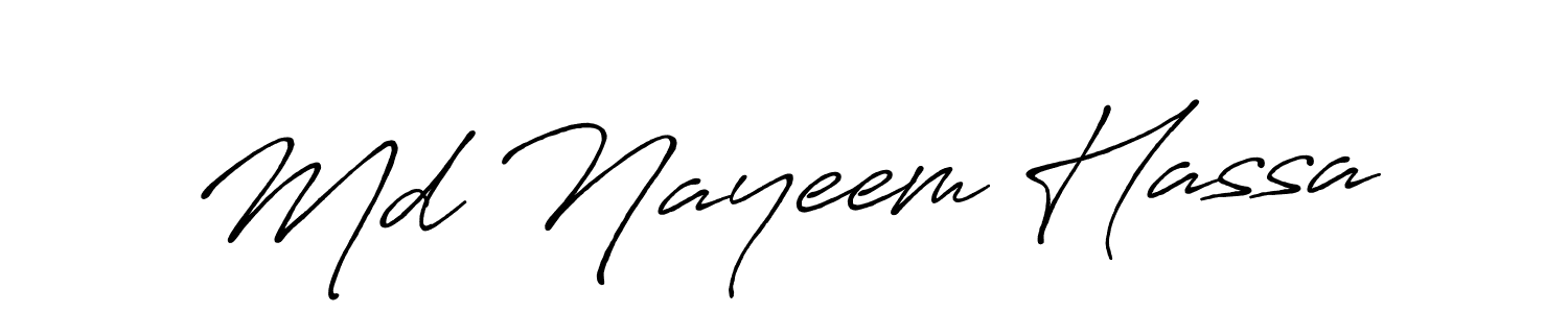 Also we have Md Nayeem Hassa name is the best signature style. Create professional handwritten signature collection using Antro_Vectra_Bolder autograph style. Md Nayeem Hassa signature style 7 images and pictures png