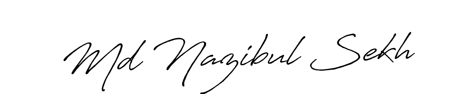 Md Nazibul Sekh stylish signature style. Best Handwritten Sign (Antro_Vectra_Bolder) for my name. Handwritten Signature Collection Ideas for my name Md Nazibul Sekh. Md Nazibul Sekh signature style 7 images and pictures png