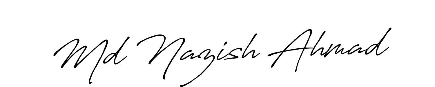 Make a beautiful signature design for name Md Nazish Ahmad. With this signature (Antro_Vectra_Bolder) style, you can create a handwritten signature for free. Md Nazish Ahmad signature style 7 images and pictures png