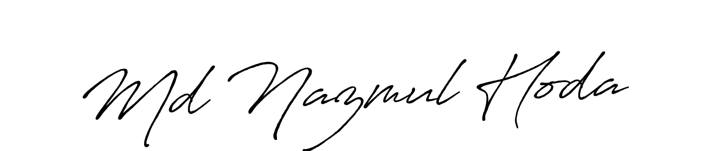 Use a signature maker to create a handwritten signature online. With this signature software, you can design (Antro_Vectra_Bolder) your own signature for name Md Nazmul Hoda. Md Nazmul Hoda signature style 7 images and pictures png