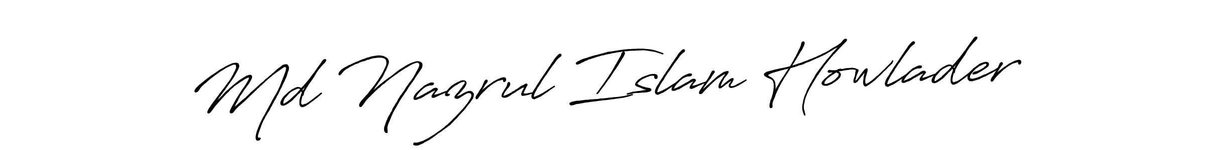 How to make Md Nazrul Islam Howlader name signature. Use Antro_Vectra_Bolder style for creating short signs online. This is the latest handwritten sign. Md Nazrul Islam Howlader signature style 7 images and pictures png