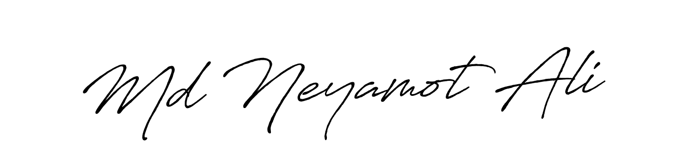 Use a signature maker to create a handwritten signature online. With this signature software, you can design (Antro_Vectra_Bolder) your own signature for name Md Neyamot Ali. Md Neyamot Ali signature style 7 images and pictures png