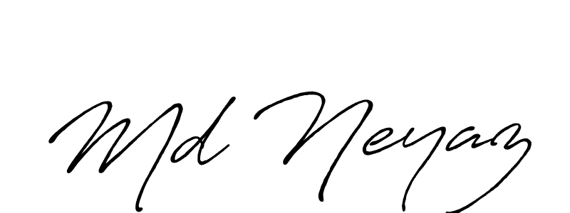 Make a beautiful signature design for name Md Neyaz. With this signature (Antro_Vectra_Bolder) style, you can create a handwritten signature for free. Md Neyaz signature style 7 images and pictures png