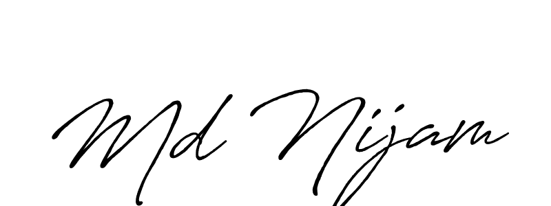 Also You can easily find your signature by using the search form. We will create Md Nijam name handwritten signature images for you free of cost using Antro_Vectra_Bolder sign style. Md Nijam signature style 7 images and pictures png