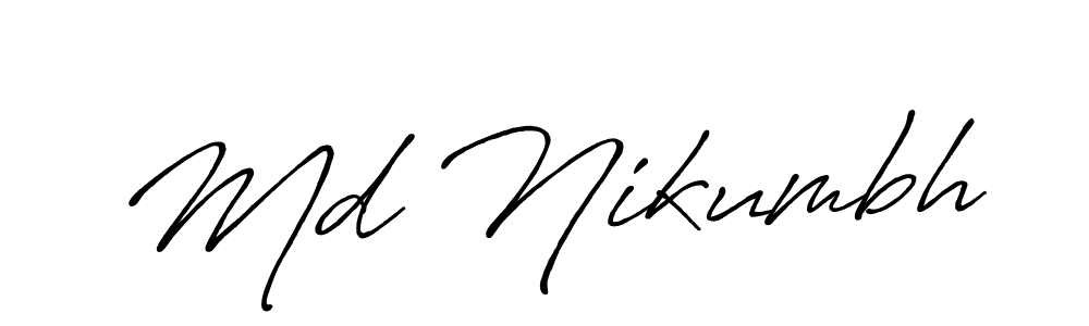 Make a short Md Nikumbh signature style. Manage your documents anywhere anytime using Antro_Vectra_Bolder. Create and add eSignatures, submit forms, share and send files easily. Md Nikumbh signature style 7 images and pictures png
