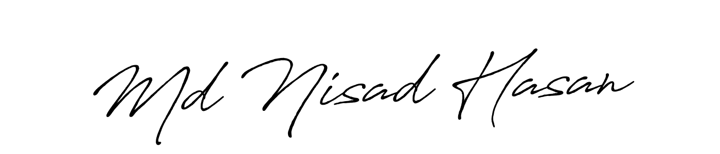 Design your own signature with our free online signature maker. With this signature software, you can create a handwritten (Antro_Vectra_Bolder) signature for name Md Nisad Hasan. Md Nisad Hasan signature style 7 images and pictures png