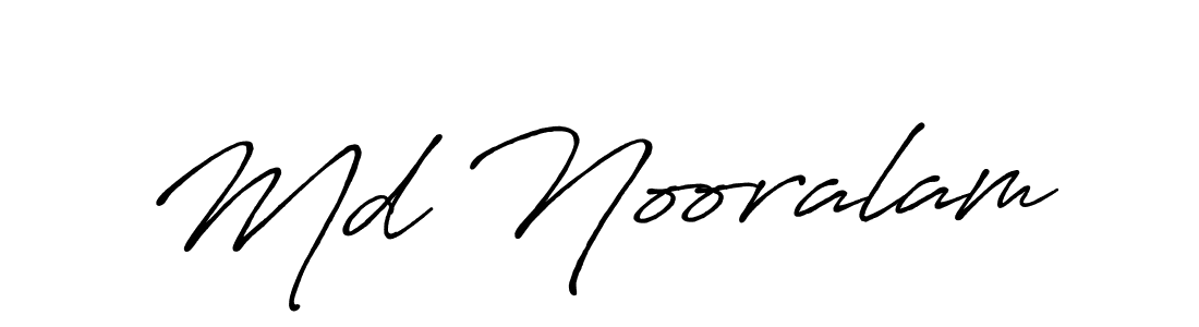 How to make Md Nooralam name signature. Use Antro_Vectra_Bolder style for creating short signs online. This is the latest handwritten sign. Md Nooralam signature style 7 images and pictures png