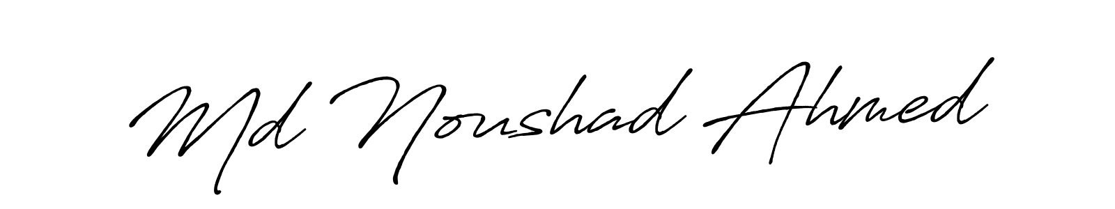 Design your own signature with our free online signature maker. With this signature software, you can create a handwritten (Antro_Vectra_Bolder) signature for name Md Noushad Ahmed. Md Noushad Ahmed signature style 7 images and pictures png