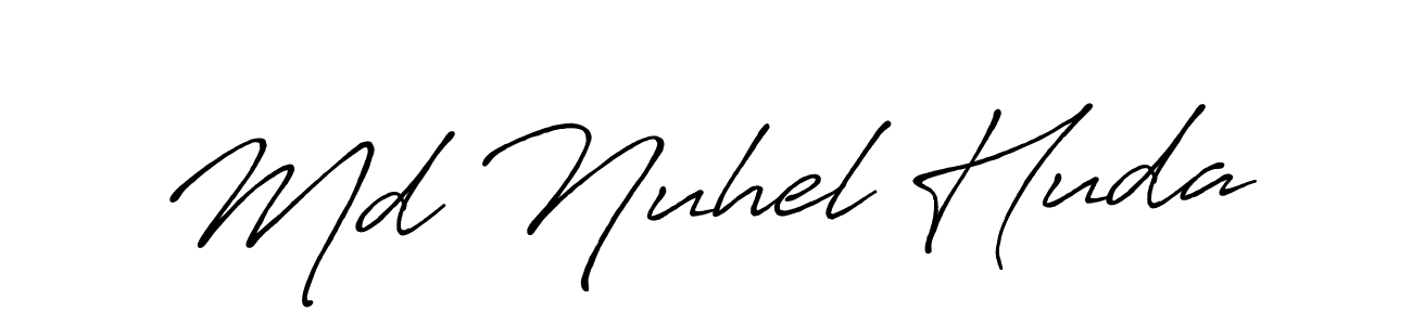 Md Nuhel Huda stylish signature style. Best Handwritten Sign (Antro_Vectra_Bolder) for my name. Handwritten Signature Collection Ideas for my name Md Nuhel Huda. Md Nuhel Huda signature style 7 images and pictures png