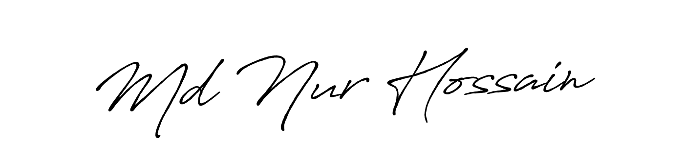 Design your own signature with our free online signature maker. With this signature software, you can create a handwritten (Antro_Vectra_Bolder) signature for name Md Nur Hossain. Md Nur Hossain signature style 7 images and pictures png