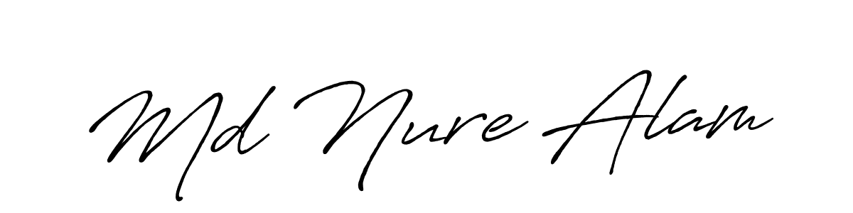 Md Nure Alam stylish signature style. Best Handwritten Sign (Antro_Vectra_Bolder) for my name. Handwritten Signature Collection Ideas for my name Md Nure Alam. Md Nure Alam signature style 7 images and pictures png