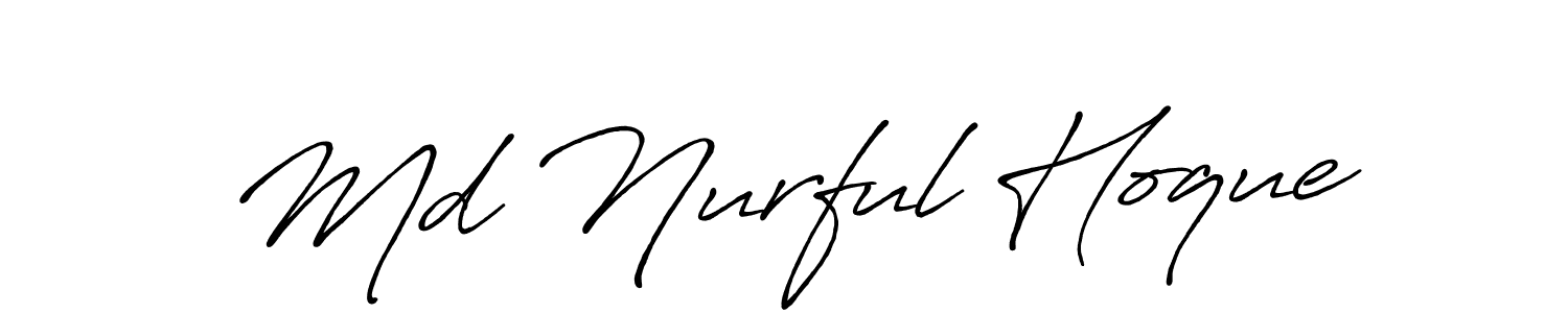 Use a signature maker to create a handwritten signature online. With this signature software, you can design (Antro_Vectra_Bolder) your own signature for name Md Nurful Hoque. Md Nurful Hoque signature style 7 images and pictures png