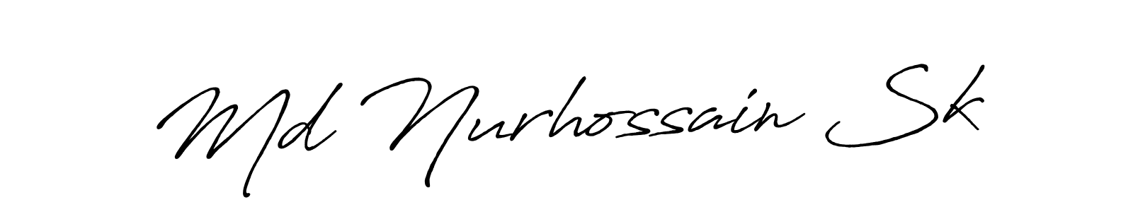 The best way (Antro_Vectra_Bolder) to make a short signature is to pick only two or three words in your name. The name Md Nurhossain Sk include a total of six letters. For converting this name. Md Nurhossain Sk signature style 7 images and pictures png