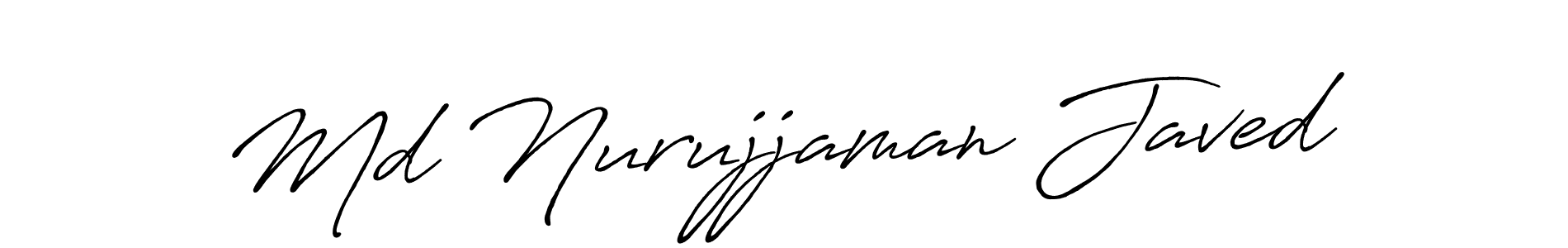 The best way (Antro_Vectra_Bolder) to make a short signature is to pick only two or three words in your name. The name Md Nurujjaman Javed include a total of six letters. For converting this name. Md Nurujjaman Javed signature style 7 images and pictures png