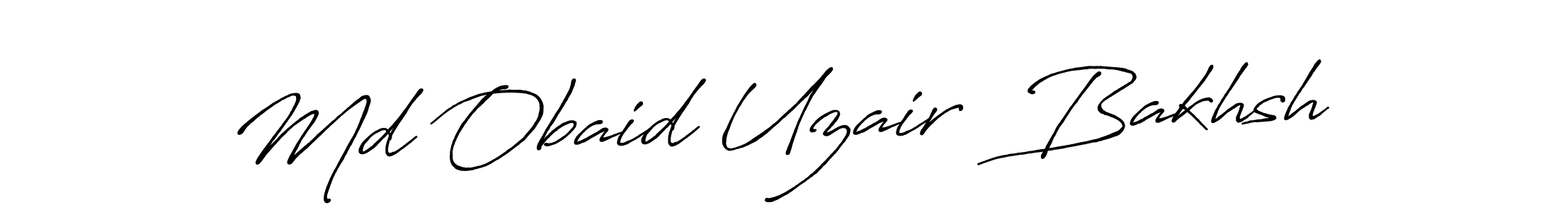 Use a signature maker to create a handwritten signature online. With this signature software, you can design (Antro_Vectra_Bolder) your own signature for name Md Obaid Uzair  Bakhsh. Md Obaid Uzair  Bakhsh signature style 7 images and pictures png