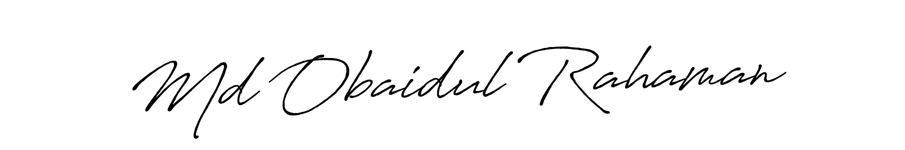 Make a beautiful signature design for name Md Obaidul Rahaman. With this signature (Antro_Vectra_Bolder) style, you can create a handwritten signature for free. Md Obaidul Rahaman signature style 7 images and pictures png