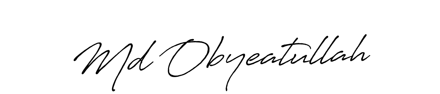 Make a beautiful signature design for name Md Obyeatullah. With this signature (Antro_Vectra_Bolder) style, you can create a handwritten signature for free. Md Obyeatullah signature style 7 images and pictures png