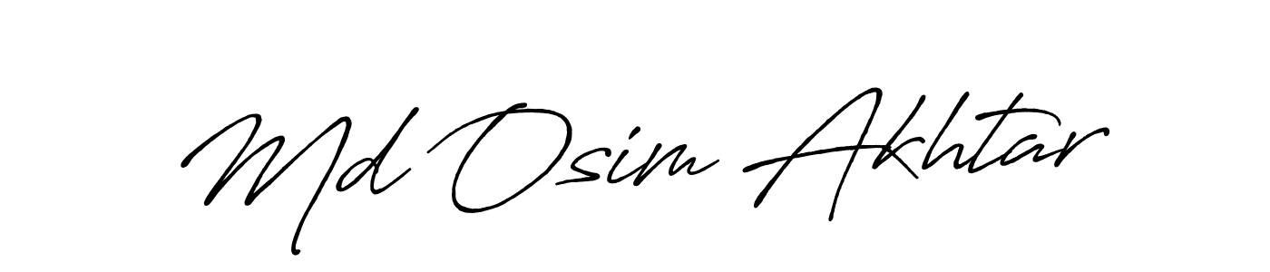 Md Osim Akhtar stylish signature style. Best Handwritten Sign (Antro_Vectra_Bolder) for my name. Handwritten Signature Collection Ideas for my name Md Osim Akhtar. Md Osim Akhtar signature style 7 images and pictures png