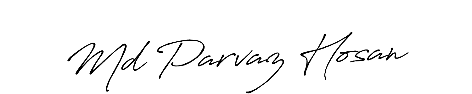 Md Parvaz Hosan stylish signature style. Best Handwritten Sign (Antro_Vectra_Bolder) for my name. Handwritten Signature Collection Ideas for my name Md Parvaz Hosan. Md Parvaz Hosan signature style 7 images and pictures png