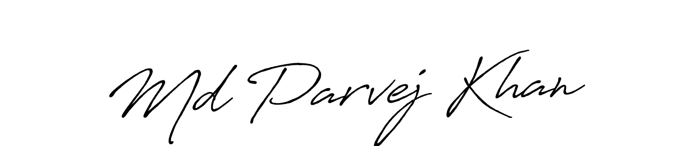 Make a beautiful signature design for name Md Parvej Khan. With this signature (Antro_Vectra_Bolder) style, you can create a handwritten signature for free. Md Parvej Khan signature style 7 images and pictures png