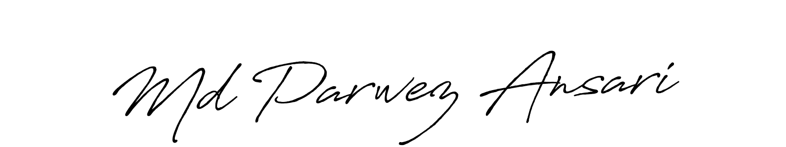 Design your own signature with our free online signature maker. With this signature software, you can create a handwritten (Antro_Vectra_Bolder) signature for name Md Parwez Ansari. Md Parwez Ansari signature style 7 images and pictures png