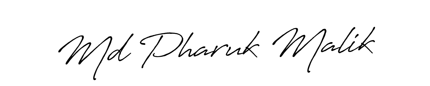 Use a signature maker to create a handwritten signature online. With this signature software, you can design (Antro_Vectra_Bolder) your own signature for name Md Pharuk Malik. Md Pharuk Malik signature style 7 images and pictures png