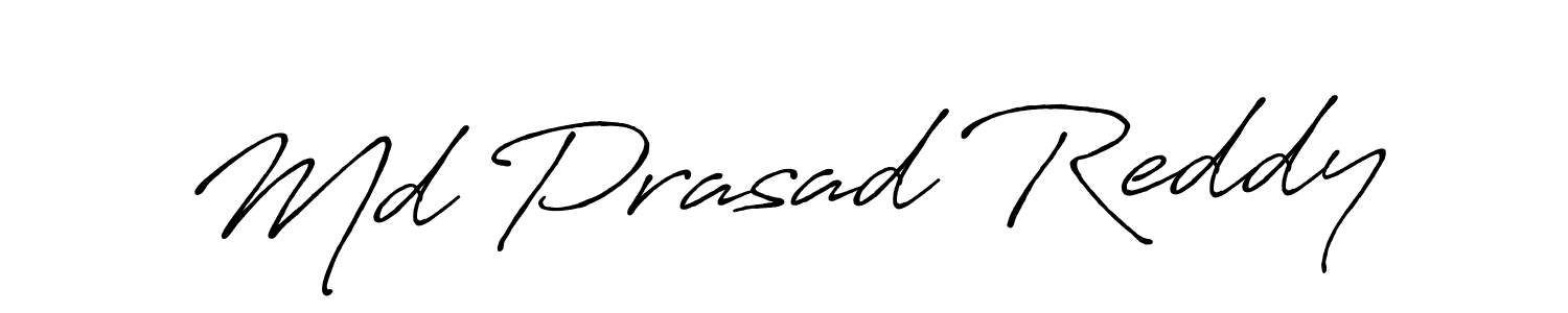 Antro_Vectra_Bolder is a professional signature style that is perfect for those who want to add a touch of class to their signature. It is also a great choice for those who want to make their signature more unique. Get Md Prasad Reddy name to fancy signature for free. Md Prasad Reddy signature style 7 images and pictures png